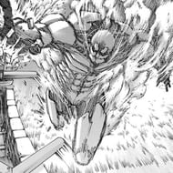 Reiner Braun's Armoured Titan. Image Source: Attack on Titan manga: Chapter 92.